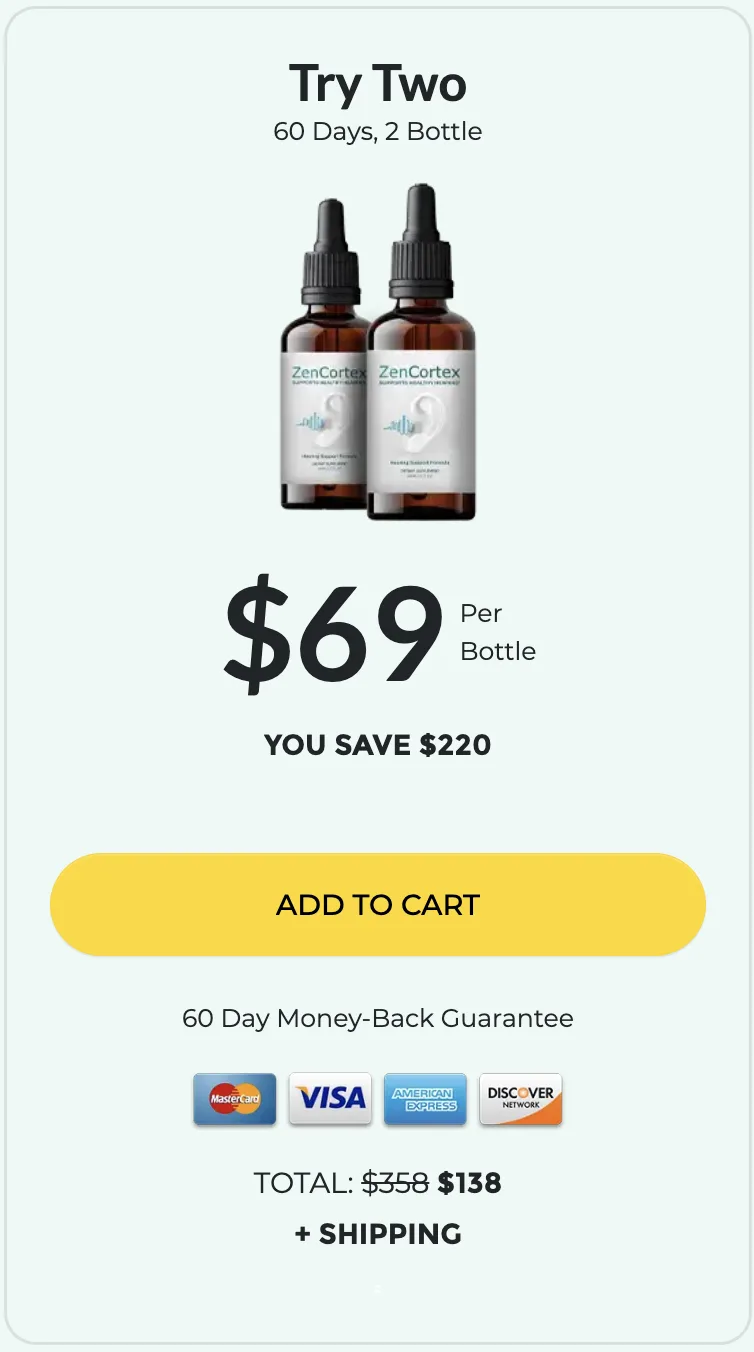 Buy ZenCortex 1 bottle — 30 day supply hearing support